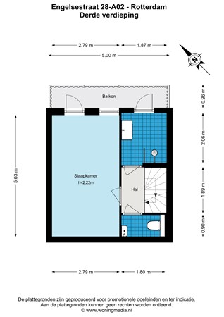 Floorplan - Engelsestraat 28A02, 3028 CH Rotterdam
